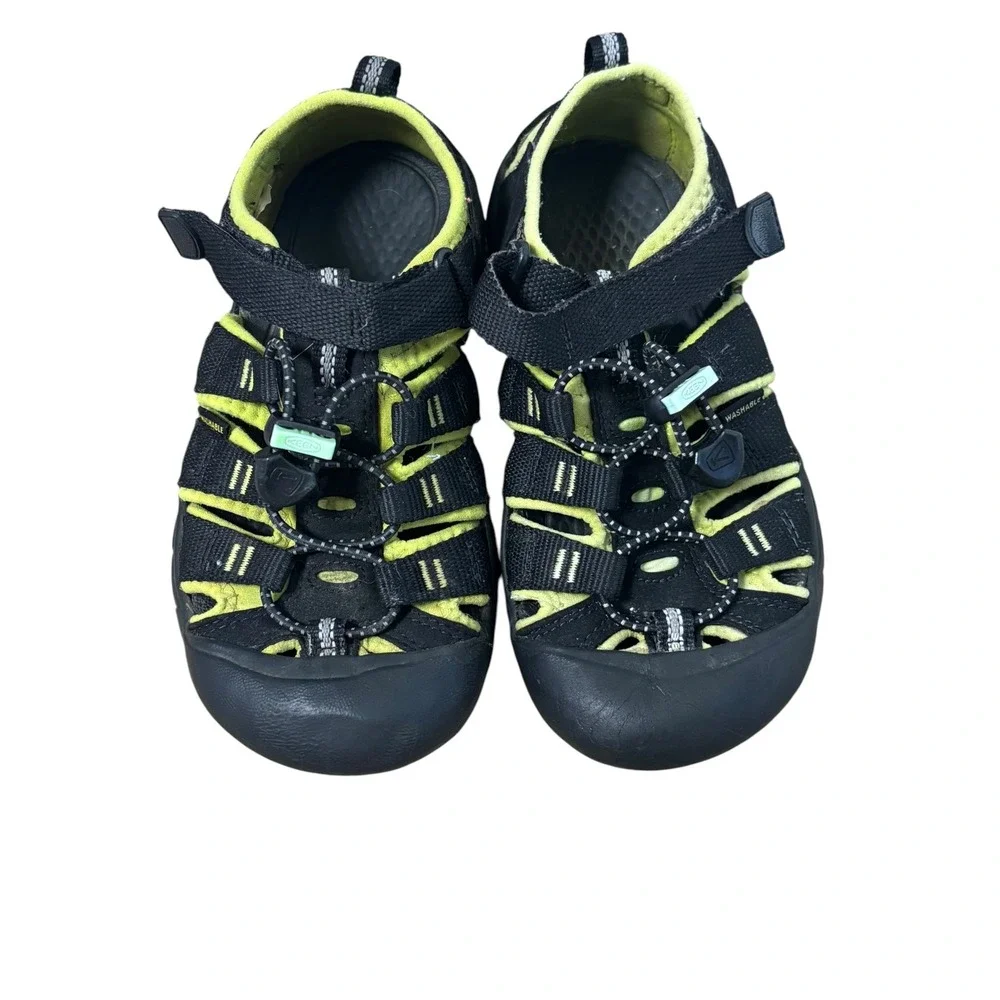 Keen Big Kids Newport H2 Shoes Sz 1 Black Waterproof Hiking Sandals Closed Toe